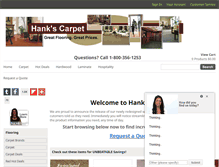 Tablet Screenshot of hankscarpet.com